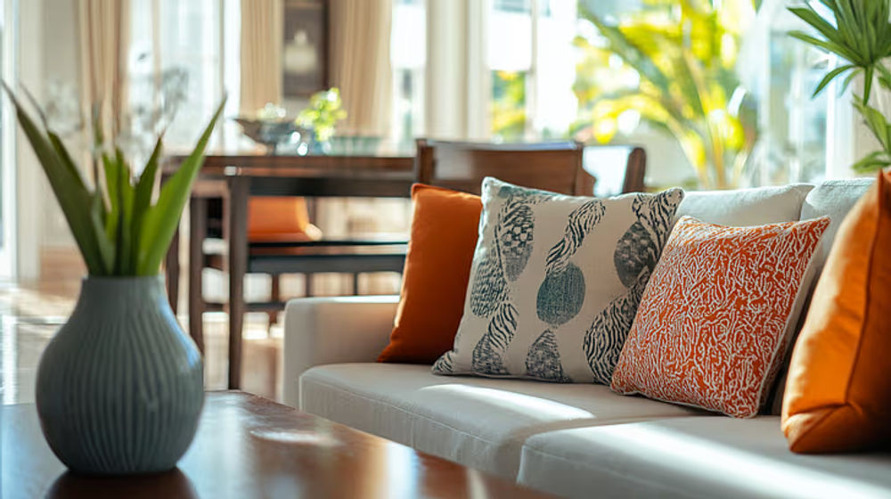 Cozy, freshly cleaned living room ready for guests