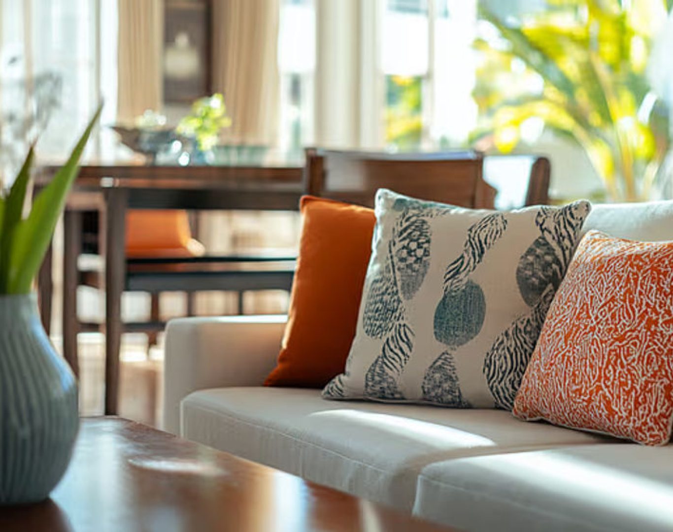 Cozy, freshly cleaned living room ready for guests